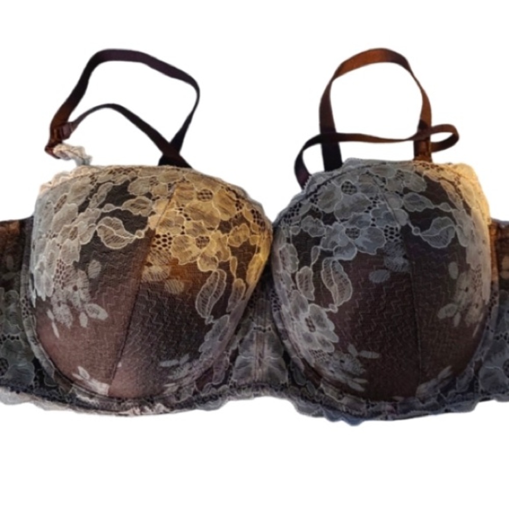 Torrid Curve 42 C Bra Padded Lace Front Brown
